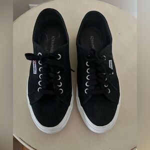 Women's Superga Black Canvas Sneakers